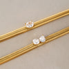 Women's Stainless Steel Geometric Zircon Pendant Necklace With Elegant Plated Finish