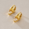 Women's Stainless Steel Geometric Zirconia Stud Earrings With Plated Finish Elegant Pierced Earring Jewelry Wholesale