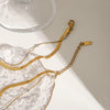 Women's Stainless Steel Gold And Silver Color Matching Chain Necklace With Electroplating Modern Classic Style