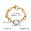 Women's Stainless Steel Gold Plated Gold And Silver Color Block Geometric Jewelry Set Cross Chain Bracelet And Geometric Earrings