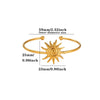 Women's Stainless Steel Goldplated Cshaped Open Bangle With Flower Heart Sun Bee And Pearl Details