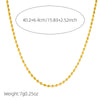 Women's Stainless Steel Goldplated Geometric Punk Clavicle Necklace With Ball Chain