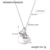 Women's 316L Stainless Steel Goldplated Water Drop Pendant Necklace With Geometric Pattern Fashion Style