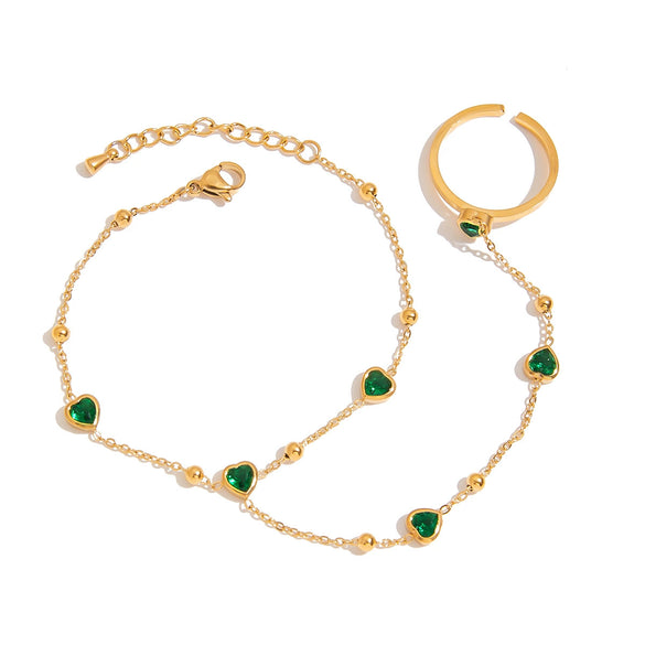Women's Stainless Steel Hand Chain Jewelry With Ushaped Design And Electroplating