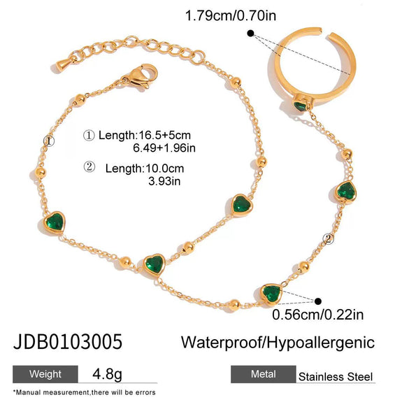 Women's Stainless Steel Hand Chain Jewelry With Ushaped Design And Electroplating
