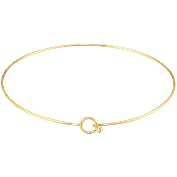 Women's Stainless Steel Handmade Simple Geometric Pattern Round Collar Necklace With Regular Chain
