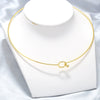 Women's Stainless Steel Handmade Simple Geometric Pattern Round Collar Necklace With Regular Chain