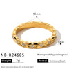 Women's Stainless Steel Heart And Cross Ring With Zircon Inlay And Electroplated Geometric Light Luxury Design