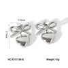 Women's Stainless Steel Heart And Geometric Pattern Electroplated Earrings