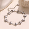 Women's Stainless Steel Heart Bracelet Electroplated Fashionable And Simple