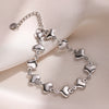Women's Stainless Steel Heart Bracelet Electroplated Fashionable And Simple