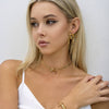 Women's Stainless Steel Heart Pattern Bow Series Earrings Necklace Ring With Butterfly Tassel And Electroplating