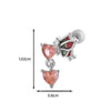 Women's Stainless Steel Heart Pattern Electroplating Ear Nail