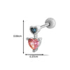 Women's Stainless Steel Heart Pattern Electroplating Ear Nail