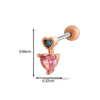 Women's Stainless Steel Heart Pattern Electroplating Ear Nail