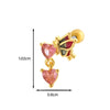 Women's Stainless Steel Heart Pattern Electroplating Ear Nail