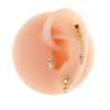 Women's Stainless Steel Heart Pattern Electroplating Ear Nail