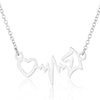 Women's Stainless Steel Heart Pendant Necklace With Electroplated Finish And Ochain Fashion Jewelry
