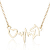 Women's Stainless Steel Heart Pendant Necklace With Electroplated Finish And Ochain Fashion Jewelry