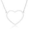 Women's Stainless Steel Heart Pendant Necklace With Geometric Design And Electroplated Finish Simple Ochain Collarbone Jewelry