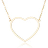 Women's Stainless Steel Heart Pendant Necklace With Geometric Design And Electroplated Finish Simple Ochain Collarbone Jewelry