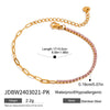 Women's Stainless Steel Heart Shape Electroplated Bracelet Jewelry