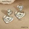 Women's Stainless Steel Heart Shape Electroplated Fashion Earrings