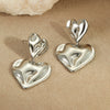 Women's Stainless Steel Heart Shape Electroplated Fashion Earrings