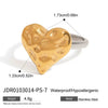 Women's Stainless Steel Heart Shape Ring With Electroplating And Ins Style