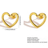 Women's Stainless Steel Heart Shaped Earrings Electroplated Geometric Love Heart Design Simple Modern Fashion Jewelry