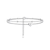 Women's Stainless Steel Heart Shaped Letter Anklet Fashion Simple Alphabet Jewelry