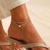 Women's Stainless Steel Heart Shaped Letter Anklet Fashion Simple Alphabet Jewelry