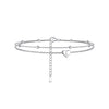 Women's Stainless Steel Heart Shaped Letter Anklet Fashion Simple Alphabet Jewelry