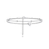 Women's Stainless Steel Heart Shaped Letter Anklet Fashion Simple Alphabet Jewelry