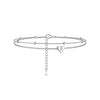Women's Stainless Steel Heart Shaped Letter Anklet Fashion Simple Alphabet Jewelry