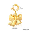 Women's Stainless Steel Heart Water Drop And Bell Pendant Necklace And Earrings Set With Electroplated Geometric Design