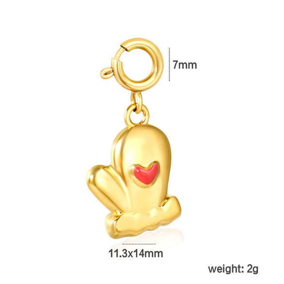 Women's Stainless Steel Heart Water Drop And Bell Pendant Necklace And Earrings Set With Electroplated Geometric Design