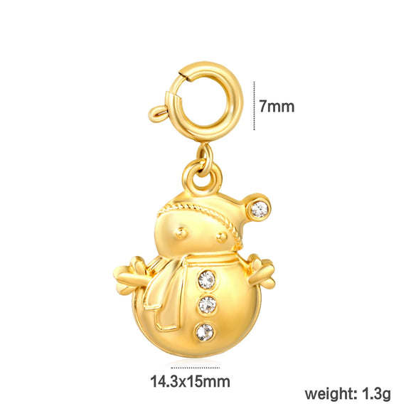 Women's Stainless Steel Heart Water Drop And Bell Pendant Necklace And Earrings Set With Electroplated Geometric Design