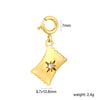 Women's Stainless Steel Heart Water Drop And Bell Pendant Necklace And Earrings Set With Electroplated Geometric Design