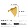 Women's Stainless Steel Heartshaped Glossy Asymmetrical Opening Adjustable Electroplated Ring