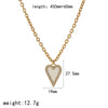 Women's Stainless Steel Heartshaped Love Necklace With Diamondencrusted And Electroplated Design