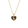 Women's Stainless Steel Heartshaped Retro Trendy Pendant Jewelry With Geometric Pattern And Electroplating