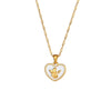 Women's Stainless Steel Heartshaped Retro Trendy Pendant Jewelry With Geometric Pattern And Electroplating