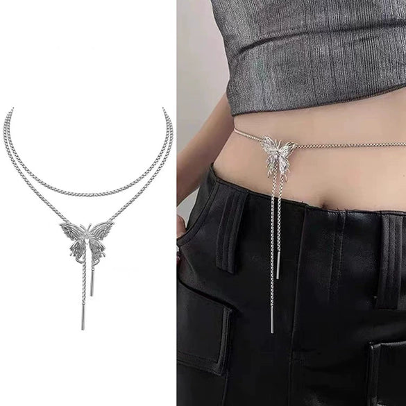 Women's Stainless Steel Hiphop Style Metal Waist Chain Fragrance Dualuse Accessories