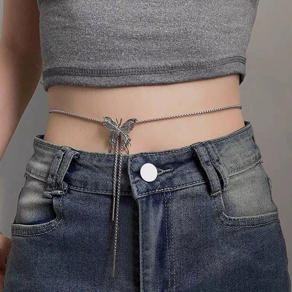 Women's Stainless Steel Hiphop Style Metal Waist Chain Fragrance Dualuse Accessories