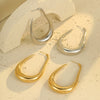 Women's Stainless Steel Hollow U Shaped Geometric Vintage Electroplated Earrings