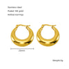 Women's 316L Stainless Steel Hollow Ushape Geometric Electroplating Earrings