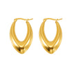 Women's 316L Stainless Steel Hollow Ushape Geometric Electroplating Earrings