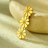 Women's Stainless Steel Inlay Fashion Flower Petals Oneword Clip Hairpin