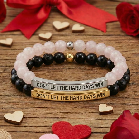 Women's Stainless Steel Inspirational Beaded Bracelet Simple Geometric Elastic Bracelet With Electroplated Finish Jewelry Gift